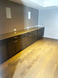 Drywall level-5 finish, paint and hardwood flooring installation