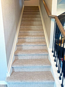 Staircase carpet installation near Broomfield, CO