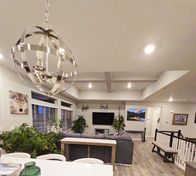 Tile installation with subfloor and carpentry, trim, and interior painting