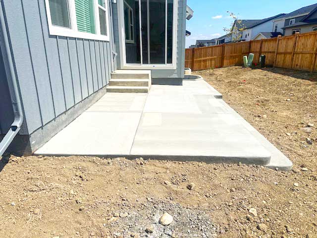 Concrete patio