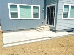 Concrete form patio