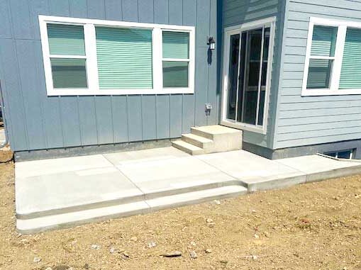 Concrete form patio
